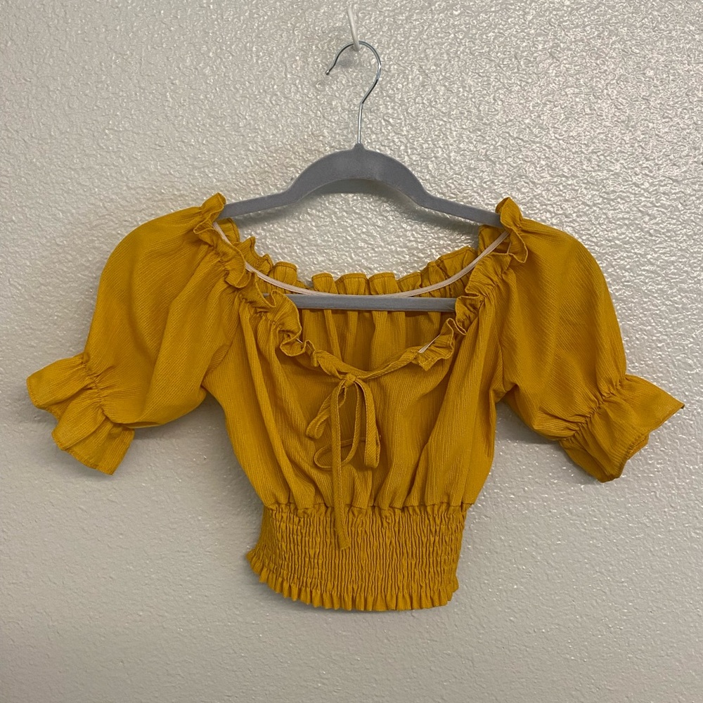 Mustard Yellow Crop Top